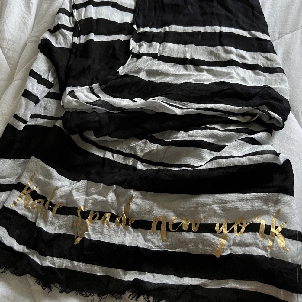 KATE SPADE scarf fairmount stripe oblong